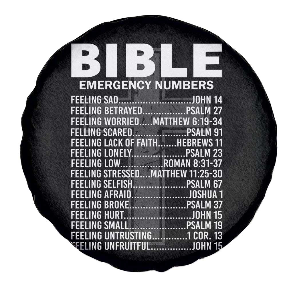 Christian Spare Tire Cover Bible Emergency Number