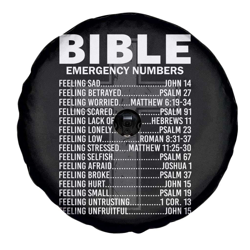 Christian Spare Tire Cover Bible Emergency Number