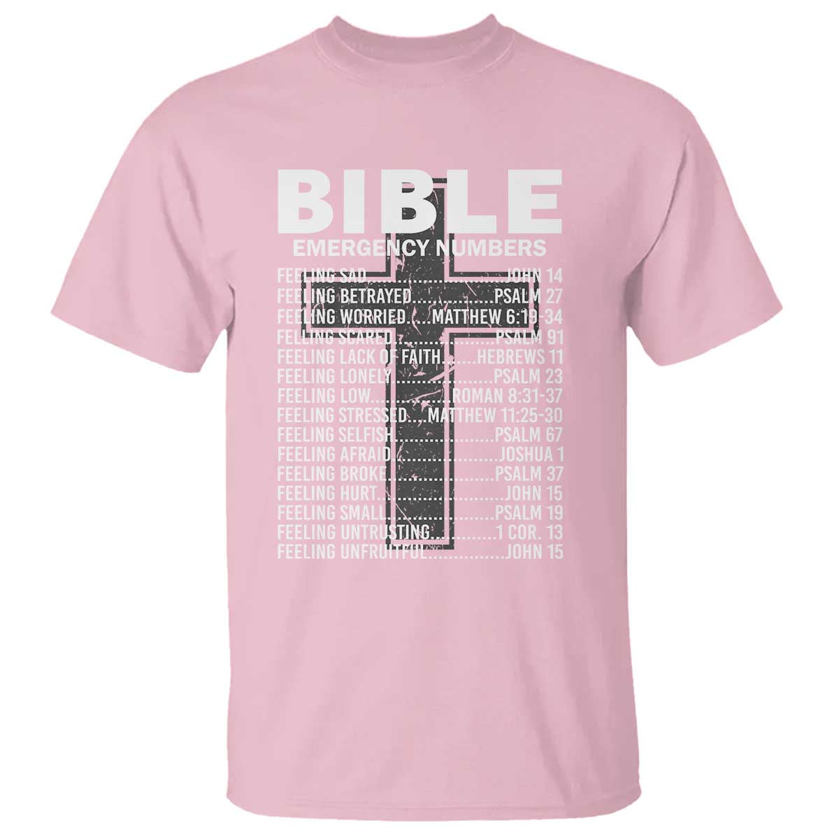 Christian T Shirt Bible Emergency Number - Wonder Print Shop