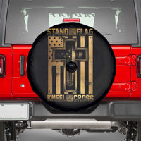 Christian Patriotic Spare Tire Cover Stand For The Flag Kneel For The Cross American Christ Cross
