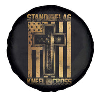 Christian Patriotic Spare Tire Cover Stand For The Flag Kneel For The Cross American Christ Cross