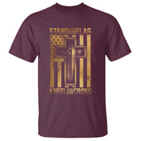 Christian Patriotic T Shirt Stand For The Flag Kneel For The Cross American Christ Cross - Wonder Print Shop