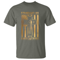 Christian Patriotic T Shirt Stand For The Flag Kneel For The Cross American Christ Cross - Wonder Print Shop
