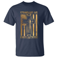 Christian Patriotic T Shirt Stand For The Flag Kneel For The Cross American Christ Cross - Wonder Print Shop