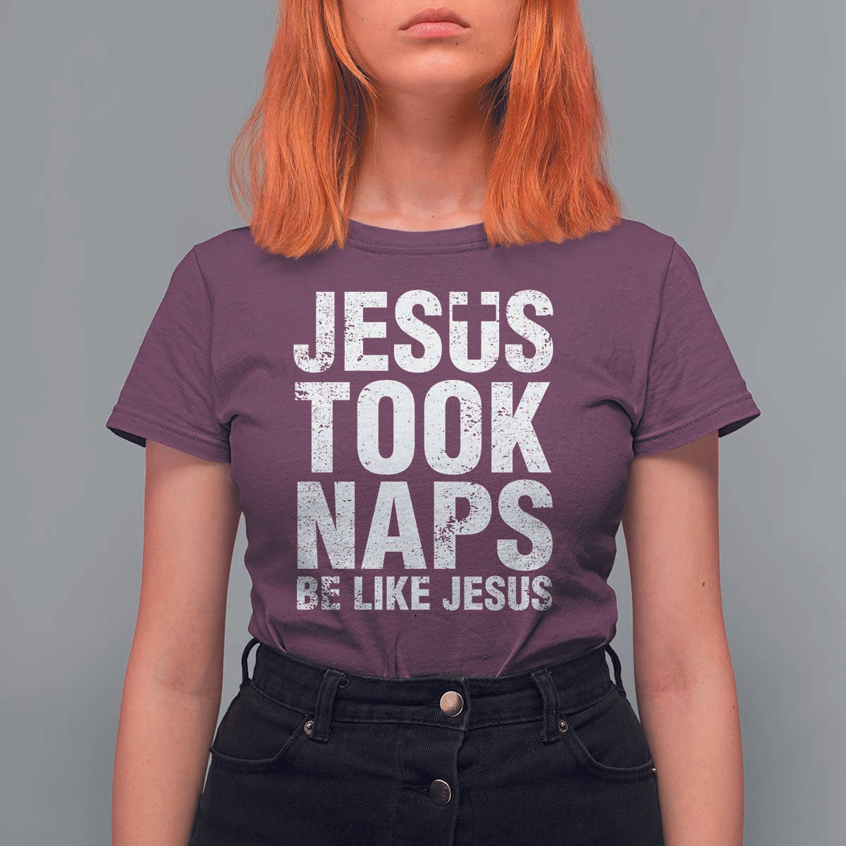 Funny Christian T Shirt For Women Jesus Took Naps Be Like Jesus - Wonder Print Shop