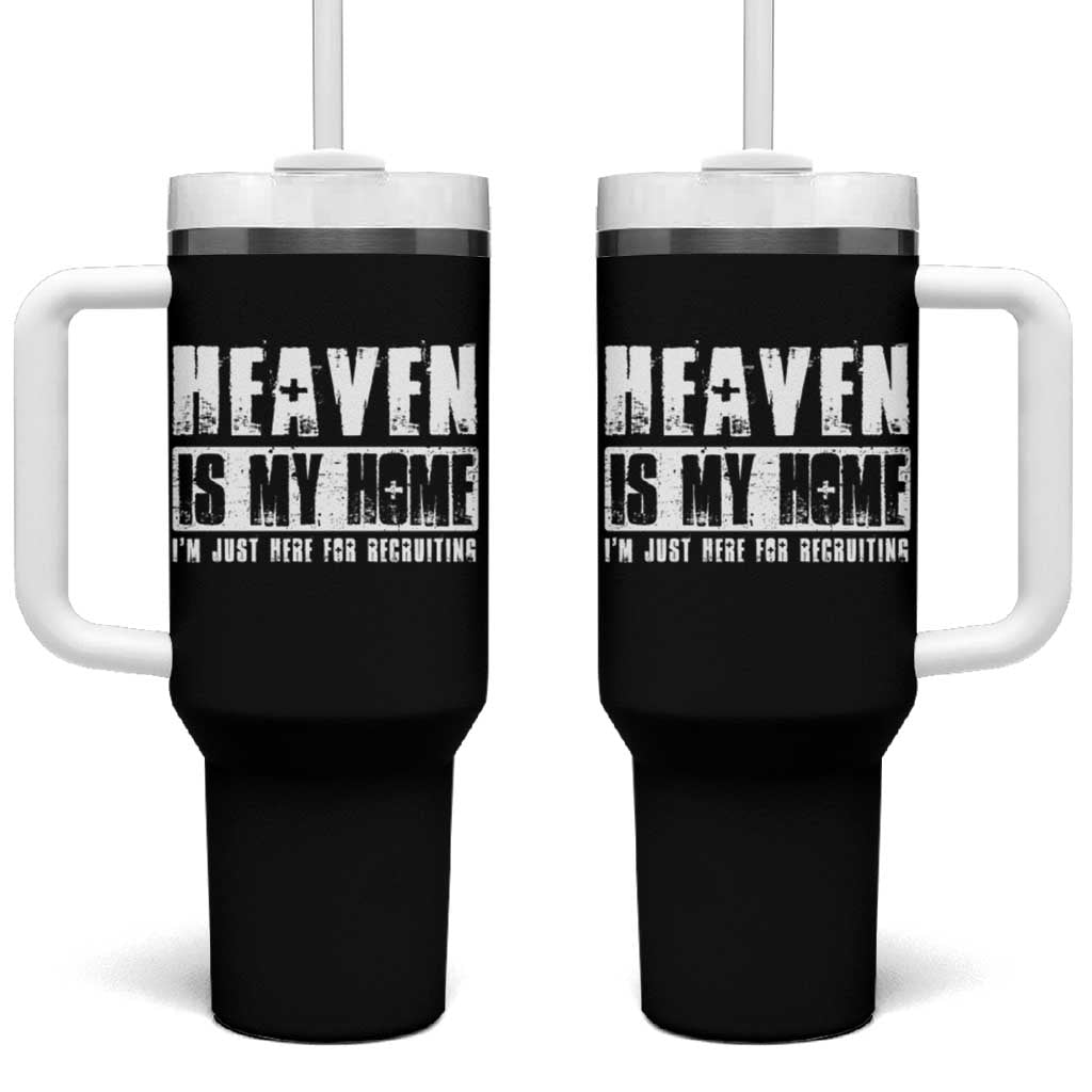 Funny Christian Tumbler With Handle Heaven Is My Home Religious Jesus