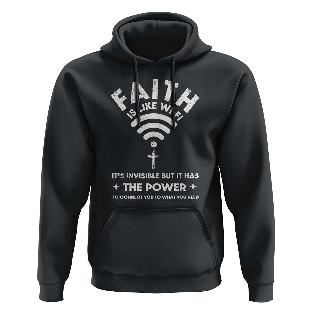 Funny Christian Hoodie Faith Is Like Wifi