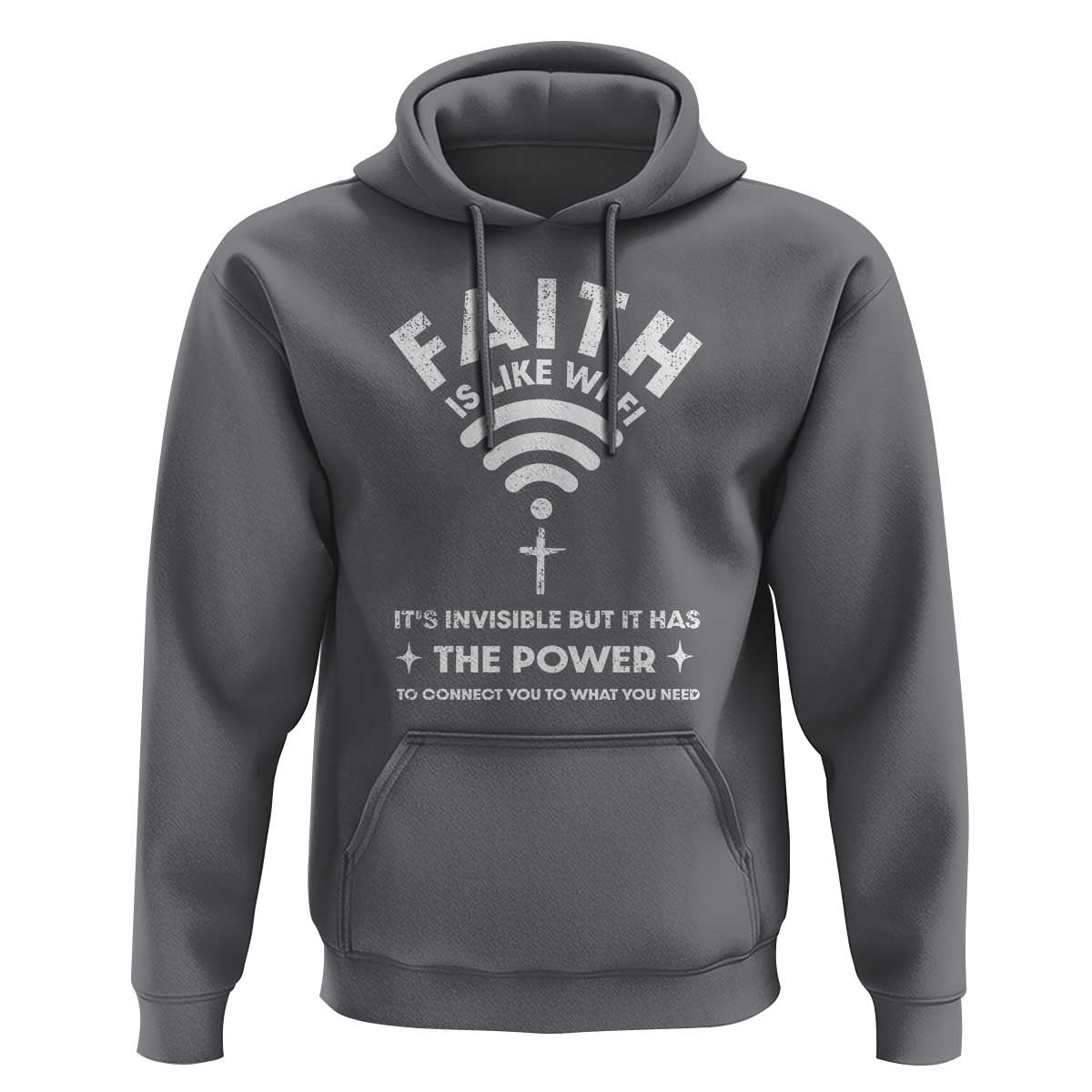 Funny Christian Hoodie Faith Is Like Wifi