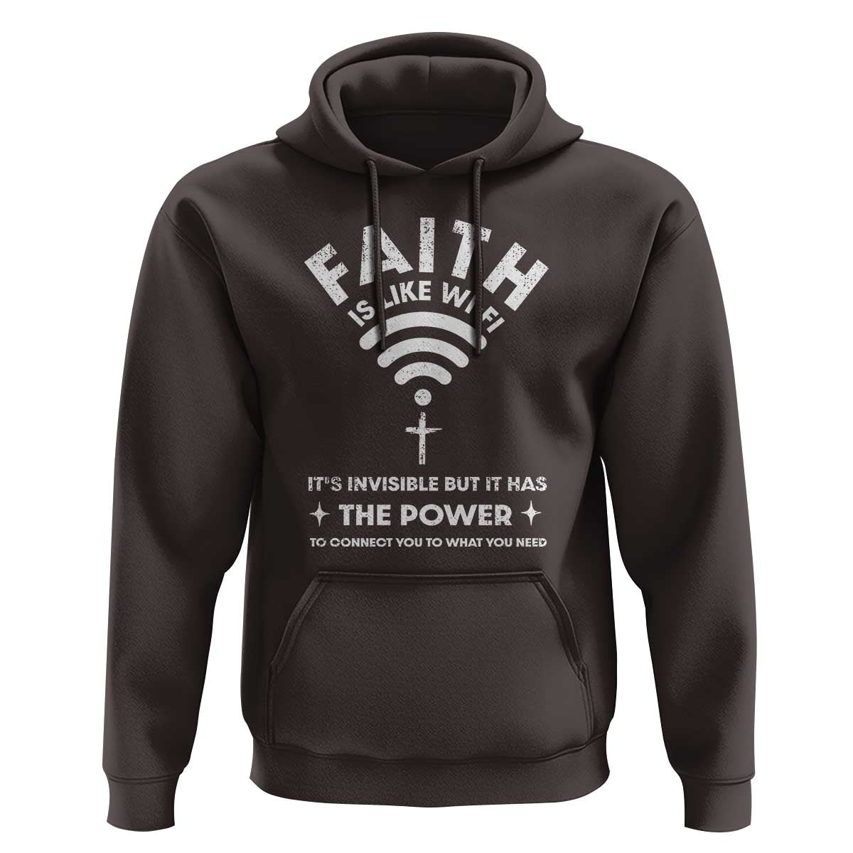 Funny Christian Hoodie Faith Is Like Wifi