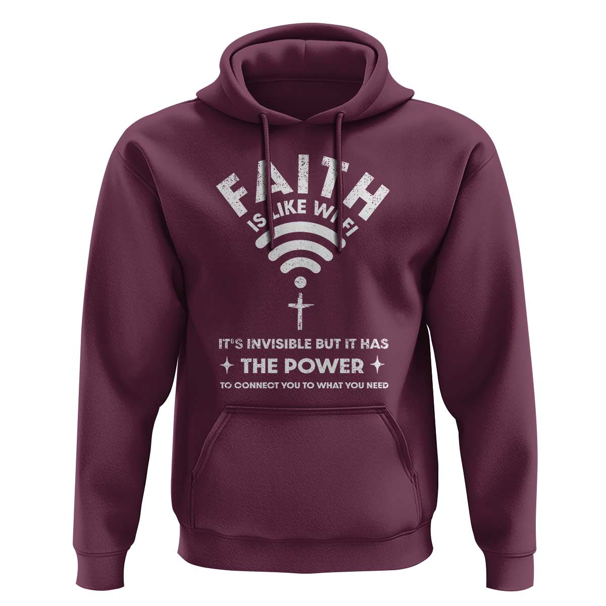 Funny Christian Hoodie Faith Is Like Wifi