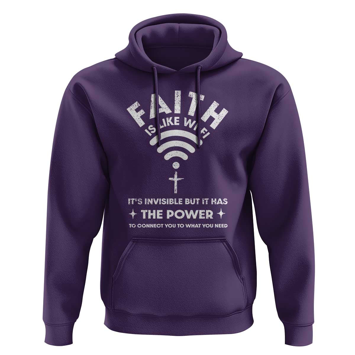 Funny Christian Hoodie Faith Is Like Wifi