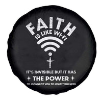 Funny Christian Spare Tire Cover Faith Is Like Wifi