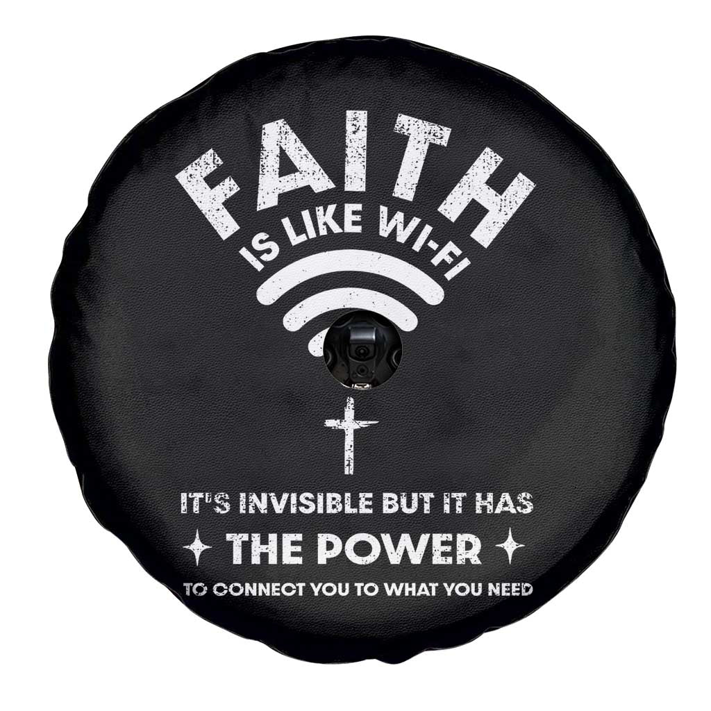 Funny Christian Spare Tire Cover Faith Is Like Wifi