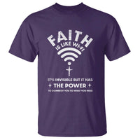 Funny Christian T Shirt Faith Is Like Wifi - Wonder Print Shop