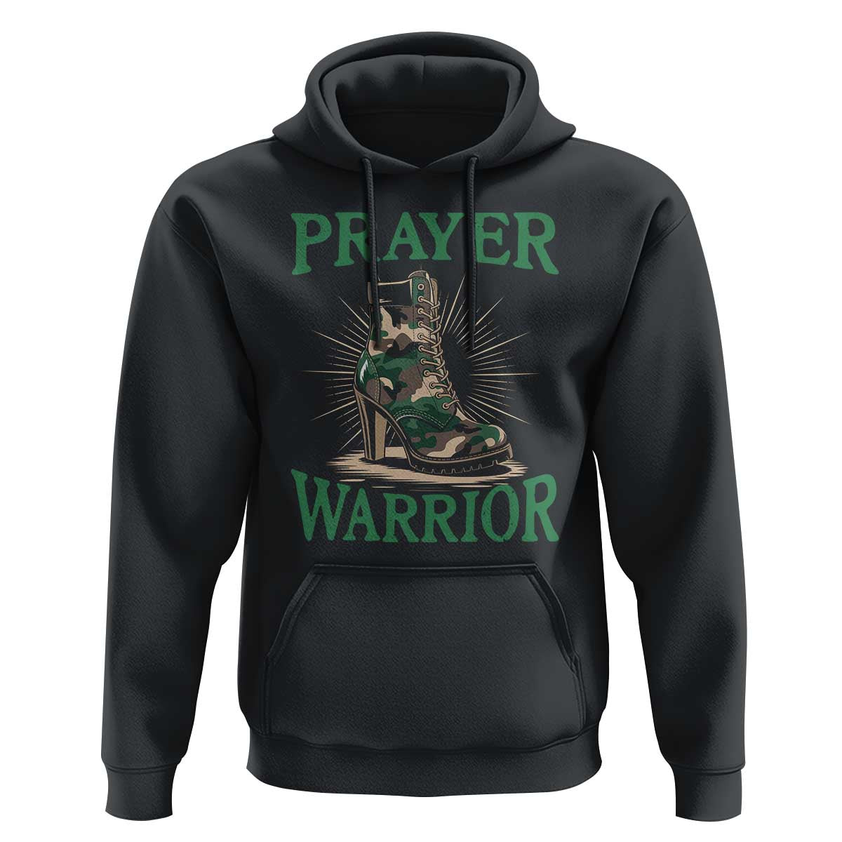 Prayer Warrior Hoodie Camo Heels Christian Pray