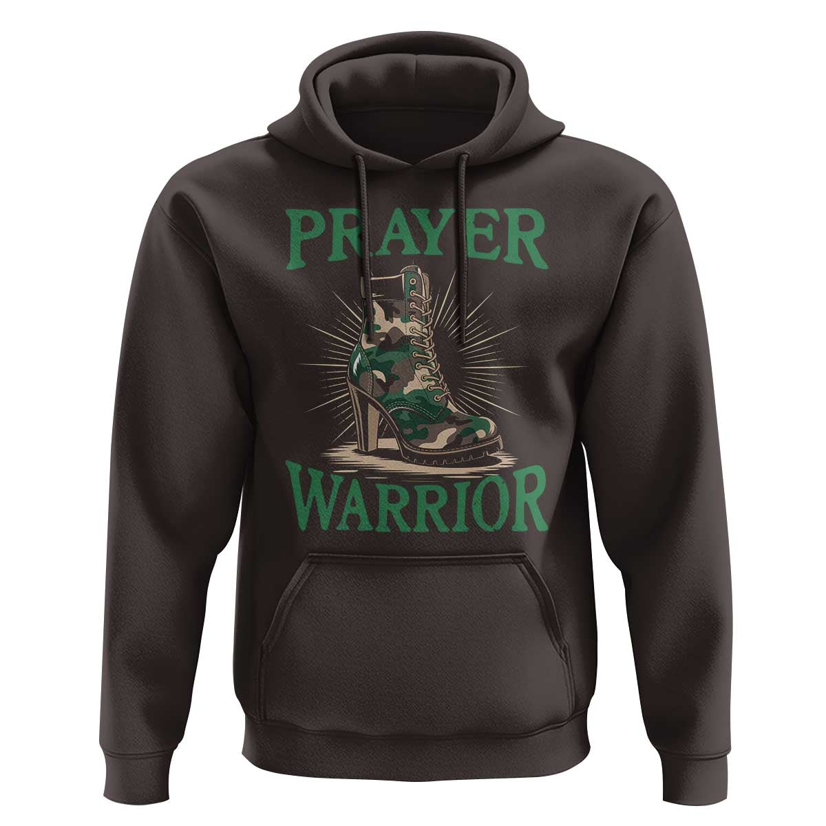 Prayer Warrior Hoodie Camo Heels Christian Pray