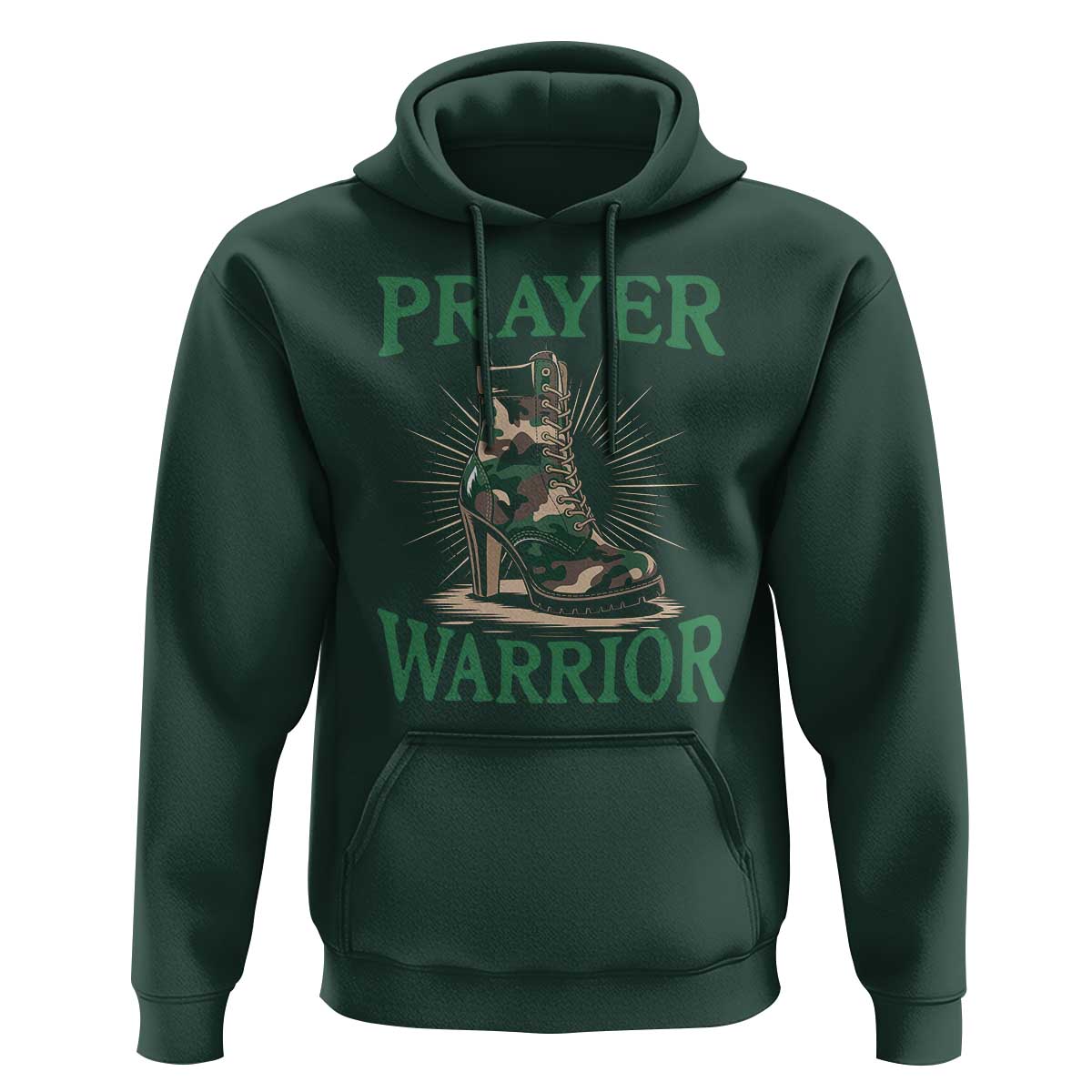 Prayer Warrior Hoodie Camo Heels Christian Pray