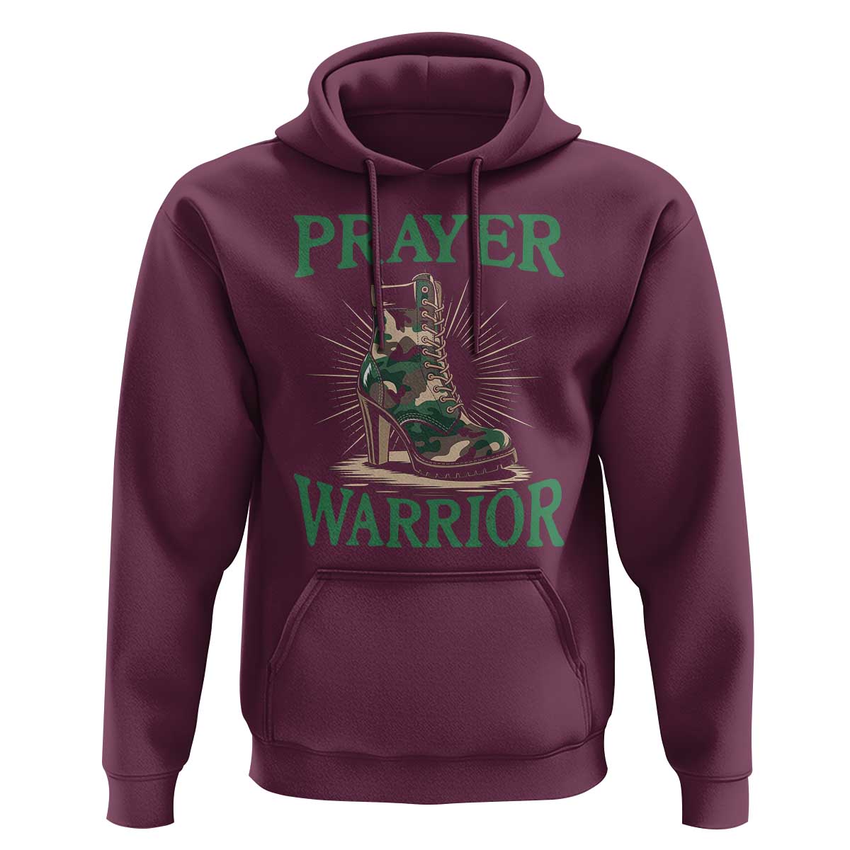 Prayer Warrior Hoodie Camo Heels Christian Pray