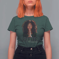 Prayer Warrior T Shirt For Women Camo Black Woman Christian Pray - Wonder Print Shop