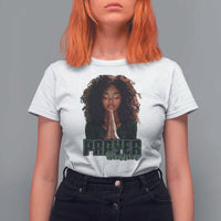 Prayer Warrior T Shirt For Women Camo Black Woman Christian Pray - Wonder Print Shop