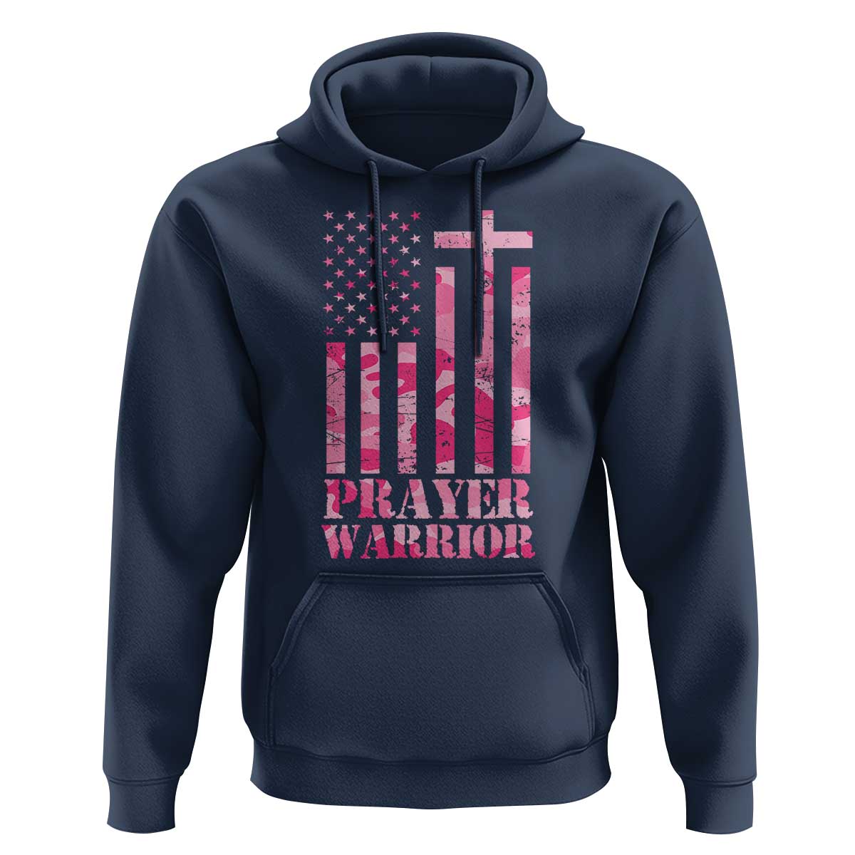 Prayer Warrior Hoodie Camo American Flag Christian Pray