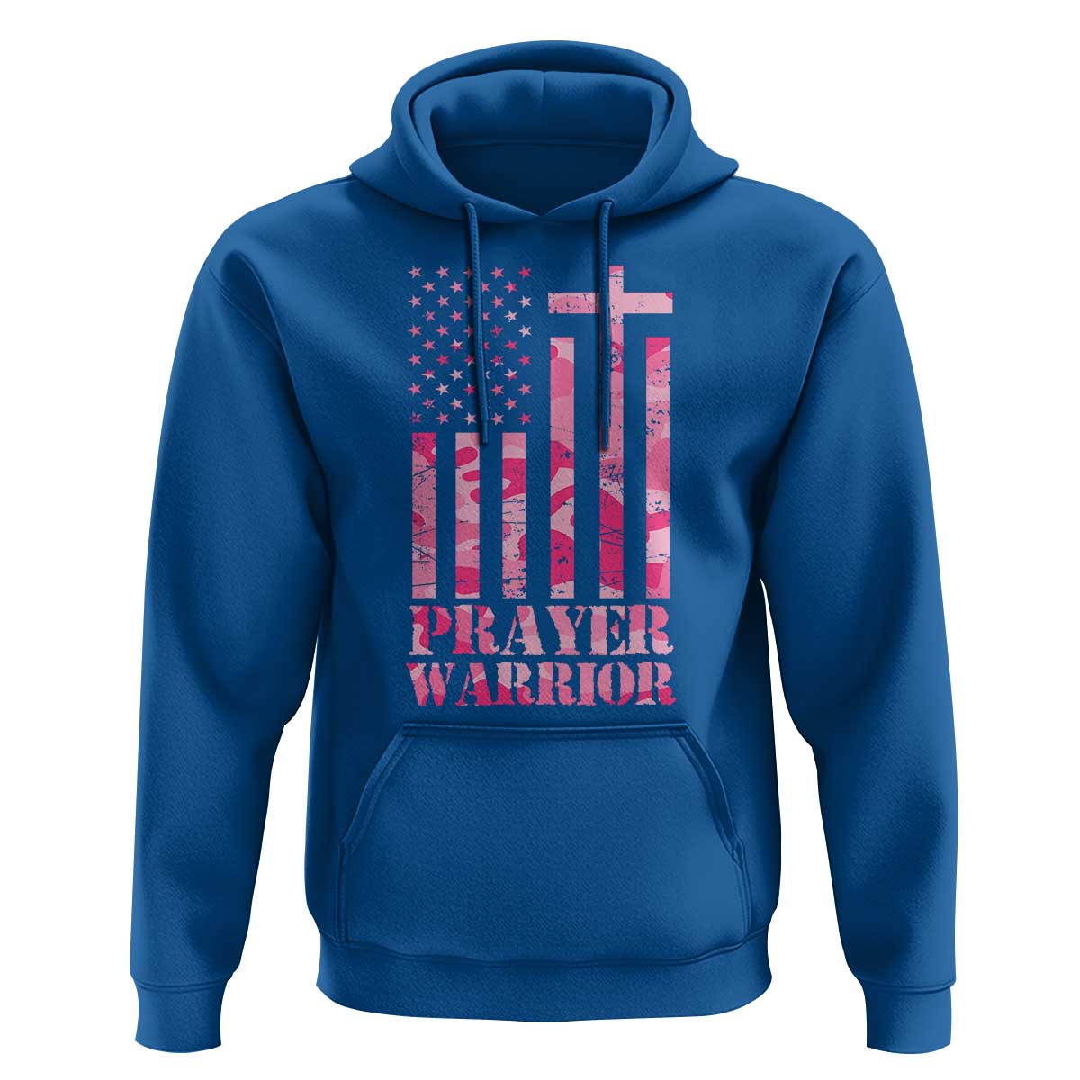 Prayer Warrior Hoodie Camo American Flag Christian Pray