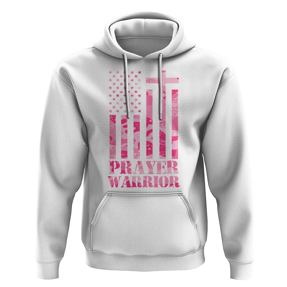 Prayer Warrior Hoodie Camo American Flag Christian Pray