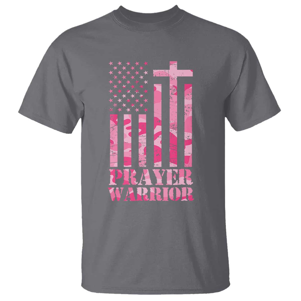 Prayer Warrior T Shirt Camo American Flag Christian Pray - Wonder Print Shop