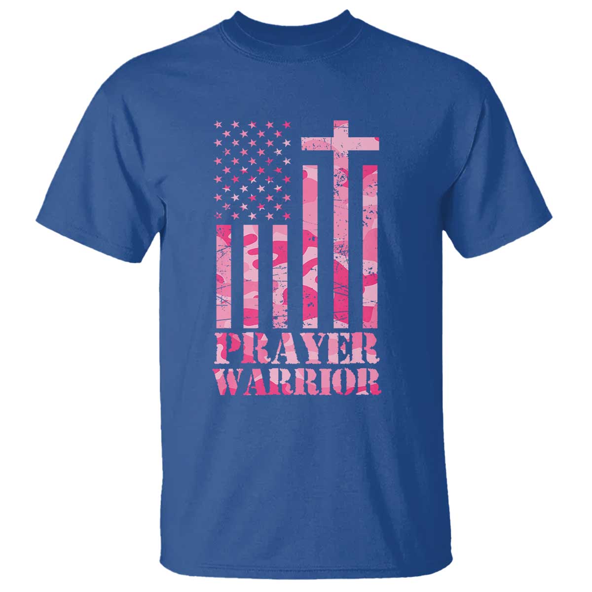 Prayer Warrior T Shirt Camo American Flag Christian Pray - Wonder Print Shop