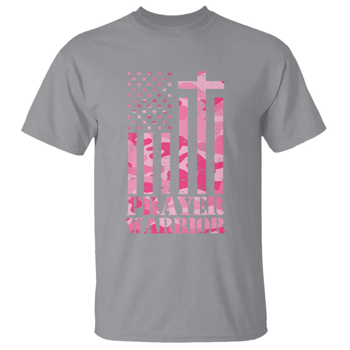 Prayer Warrior T Shirt Camo American Flag Christian Pray - Wonder Print Shop