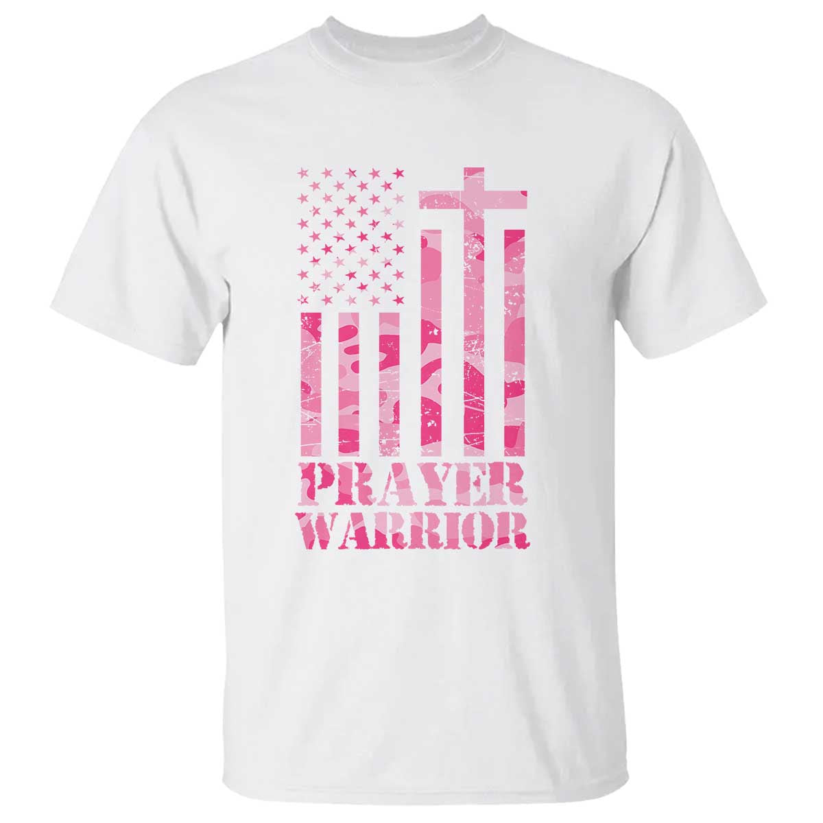 Prayer Warrior T Shirt Camo American Flag Christian Pray - Wonder Print Shop