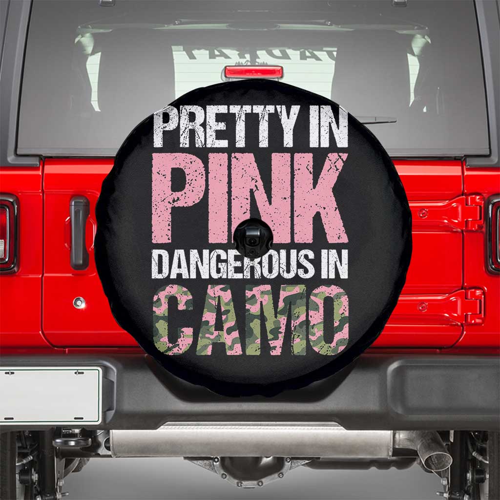 Camo Girl Spare Tire Cover Pretty Pink Dangerous Camo Hunting Hunter