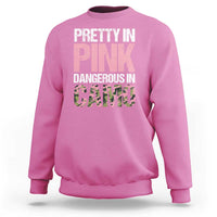 Camo Girl Sweatshirt Pretty Pink Dangerous Camo Hunting Hunter - Wonder Print Shop