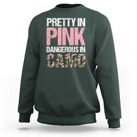 Camo Girl Sweatshirt Pretty Pink Dangerous Camo Hunting Hunter - Wonder Print Shop