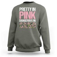 Camo Girl Sweatshirt Pretty Pink Dangerous Camo Hunting Hunter - Wonder Print Shop
