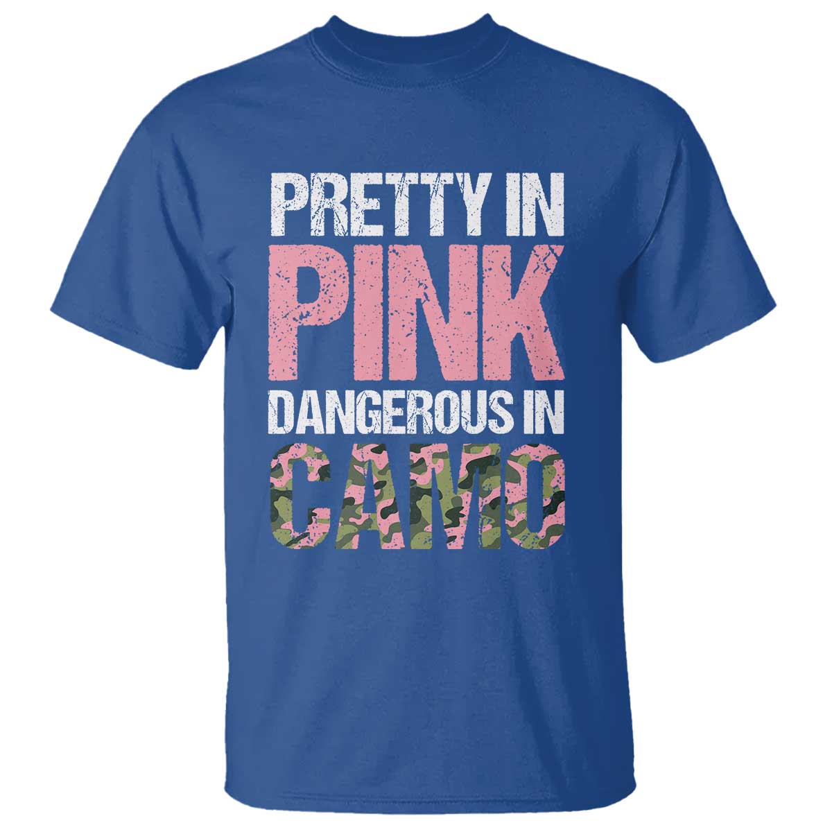 Camo Girl T Shirt Pretty Pink Dangerous Camo Hunting Hunter - Wonder Print Shop