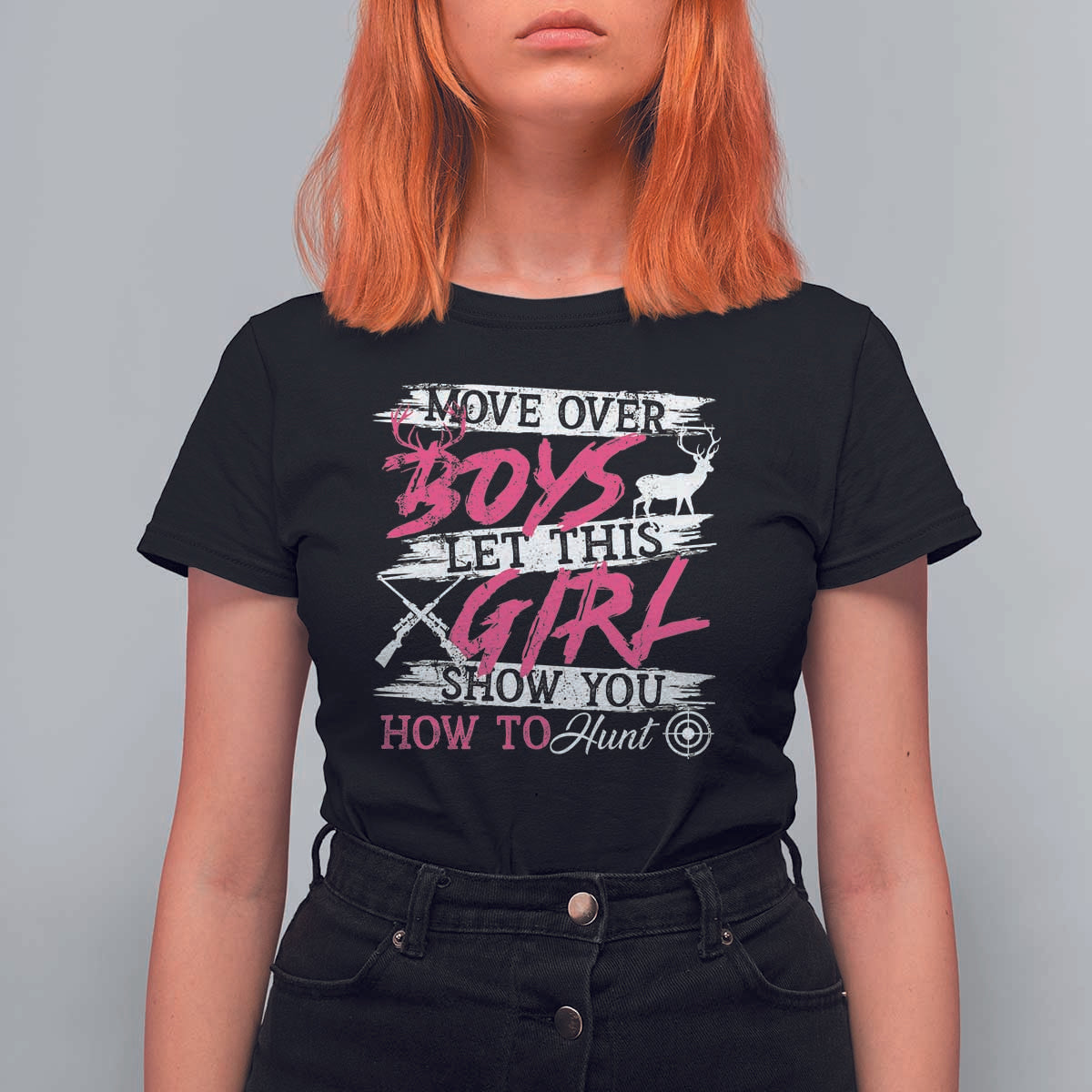 Girl Hunting T Shirt For Women Let This Girl Show You How To Hunt - Wonder Print Shop