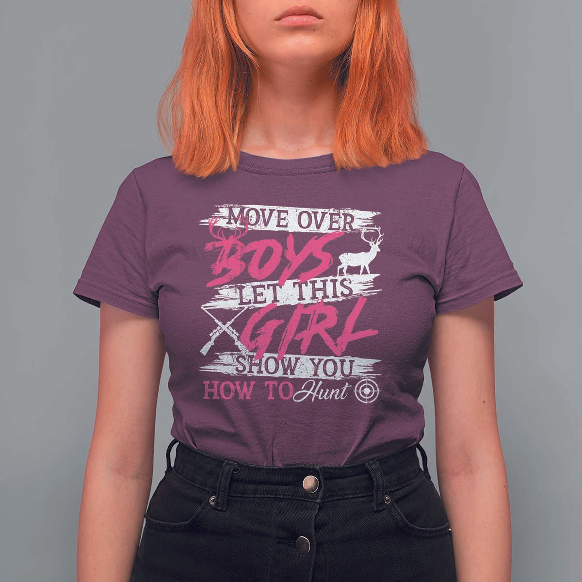 Girl Hunting T Shirt For Women Let This Girl Show You How To Hunt - Wonder Print Shop
