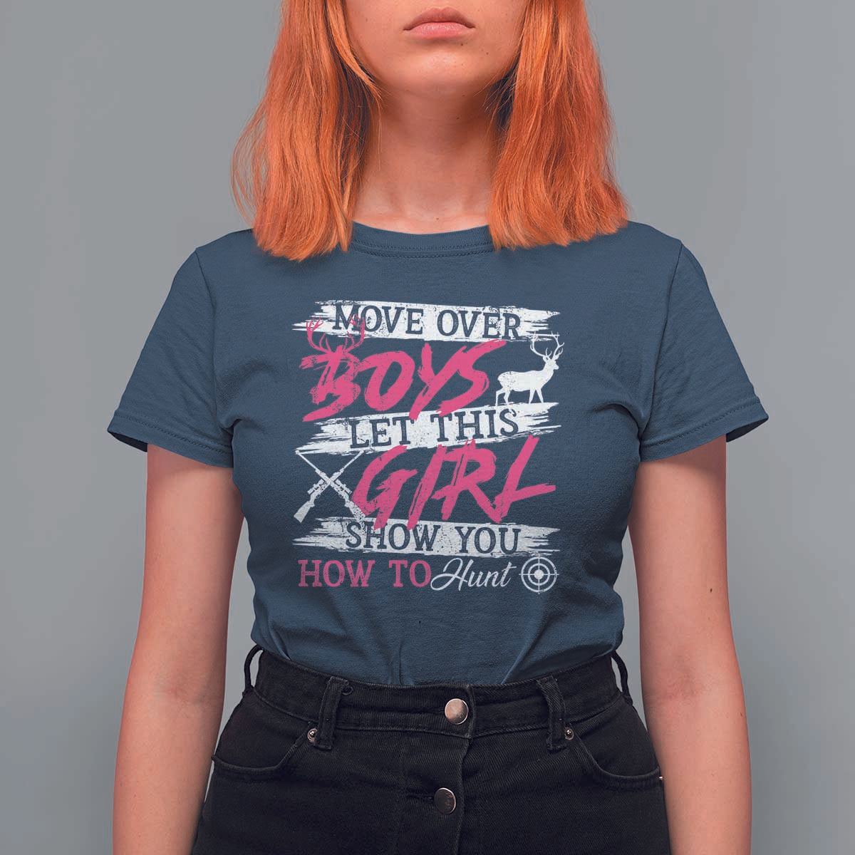 Girl Hunting T Shirt For Women Let This Girl Show You How To Hunt - Wonder Print Shop