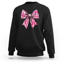 Camo Girl Sweatshirt Camouflage Bow Coquette Hunting Hunter - Wonder Print Shop