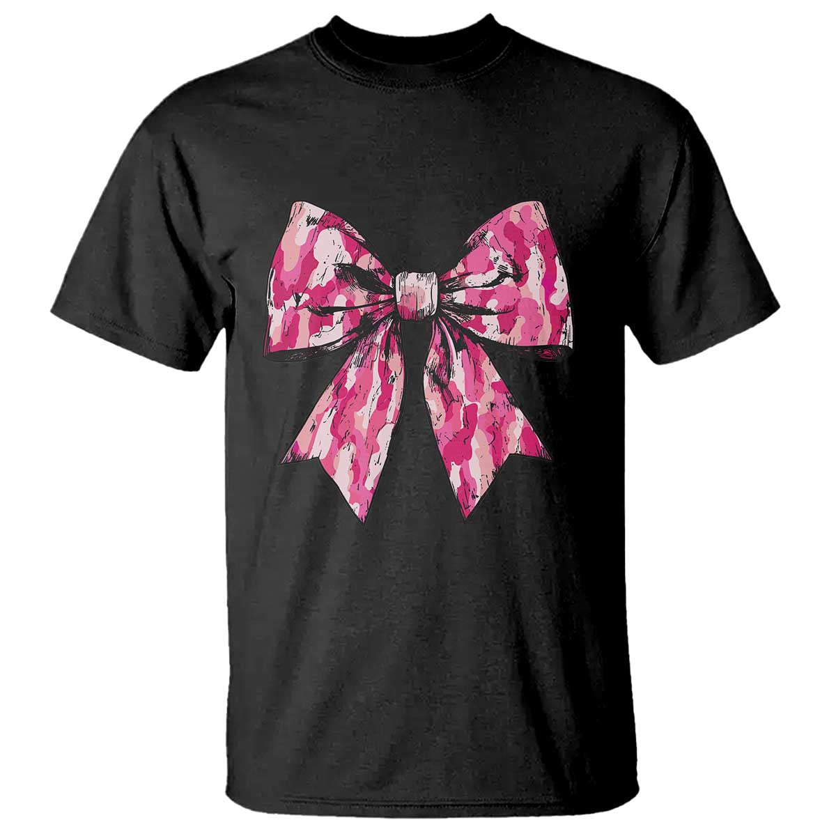 Camo Girl T Shirt Camouflage Bow Coquette Hunting Hunter - Wonder Print Shop