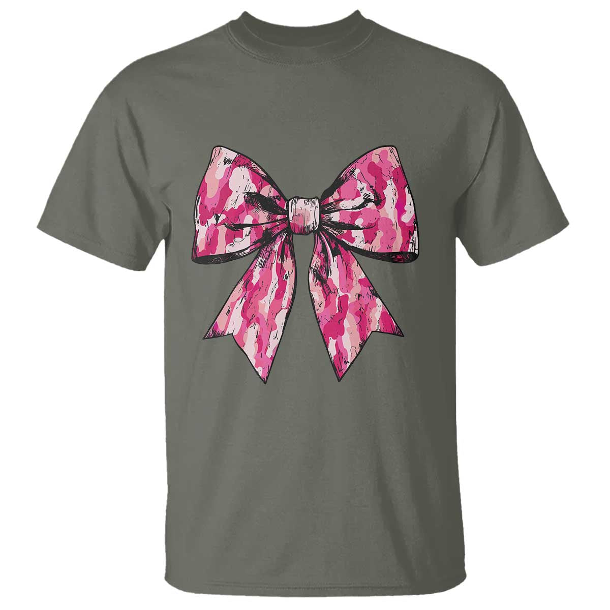 Camo Girl T Shirt Camouflage Bow Coquette Hunting Hunter - Wonder Print Shop