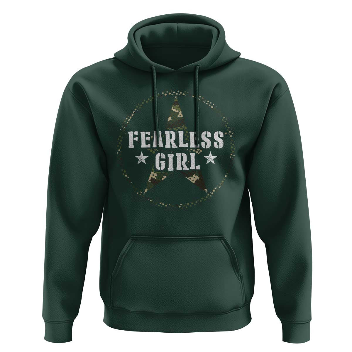 Fearless Girl Camouflage Hoodie