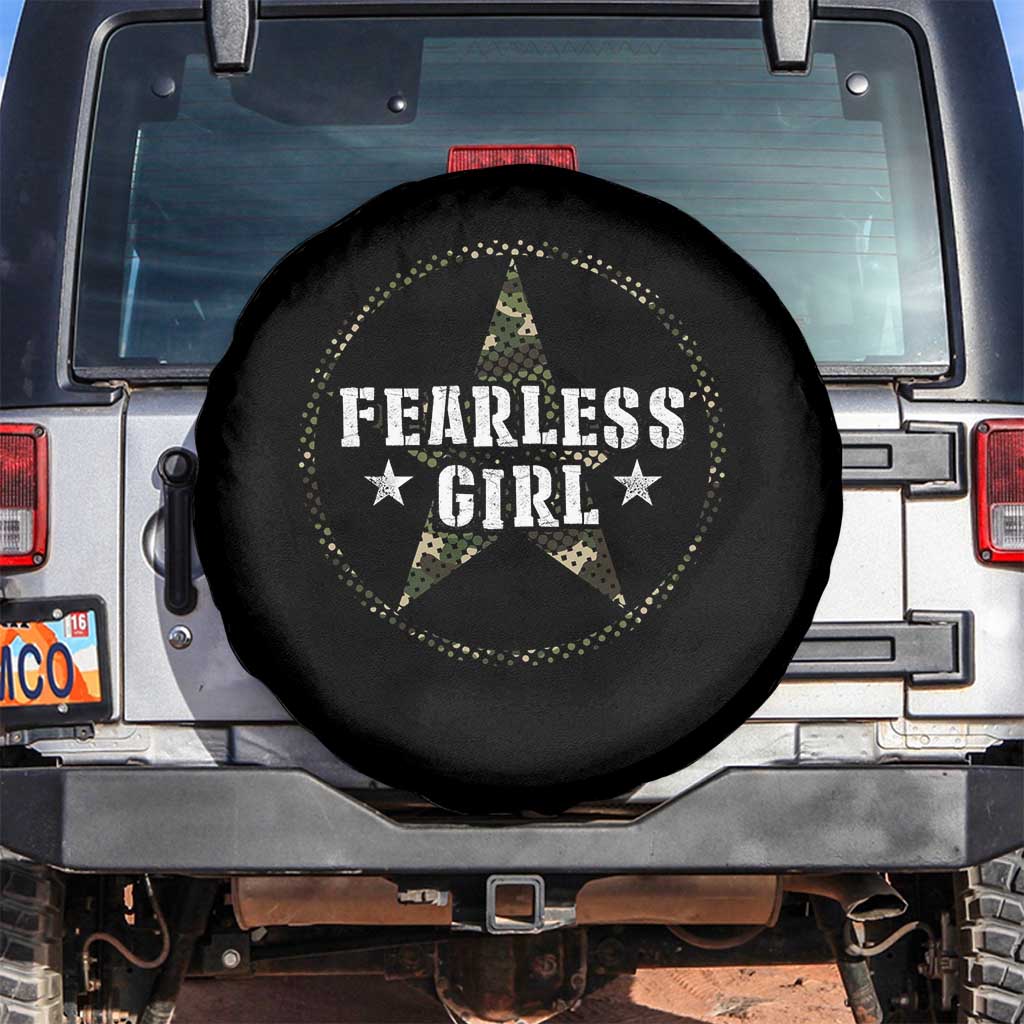 Fearless Girl Camouflage Spare Tire Cover