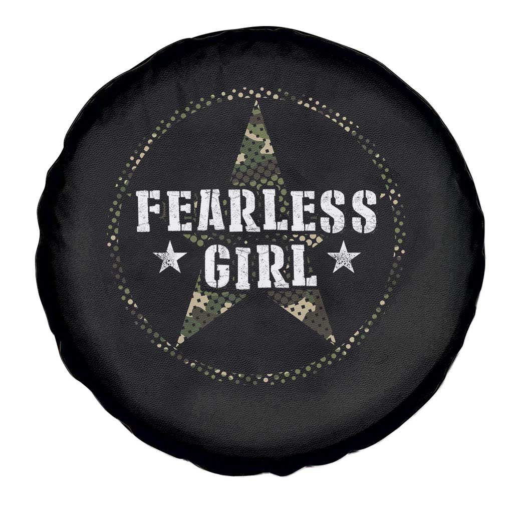 Fearless Girl Camouflage Spare Tire Cover