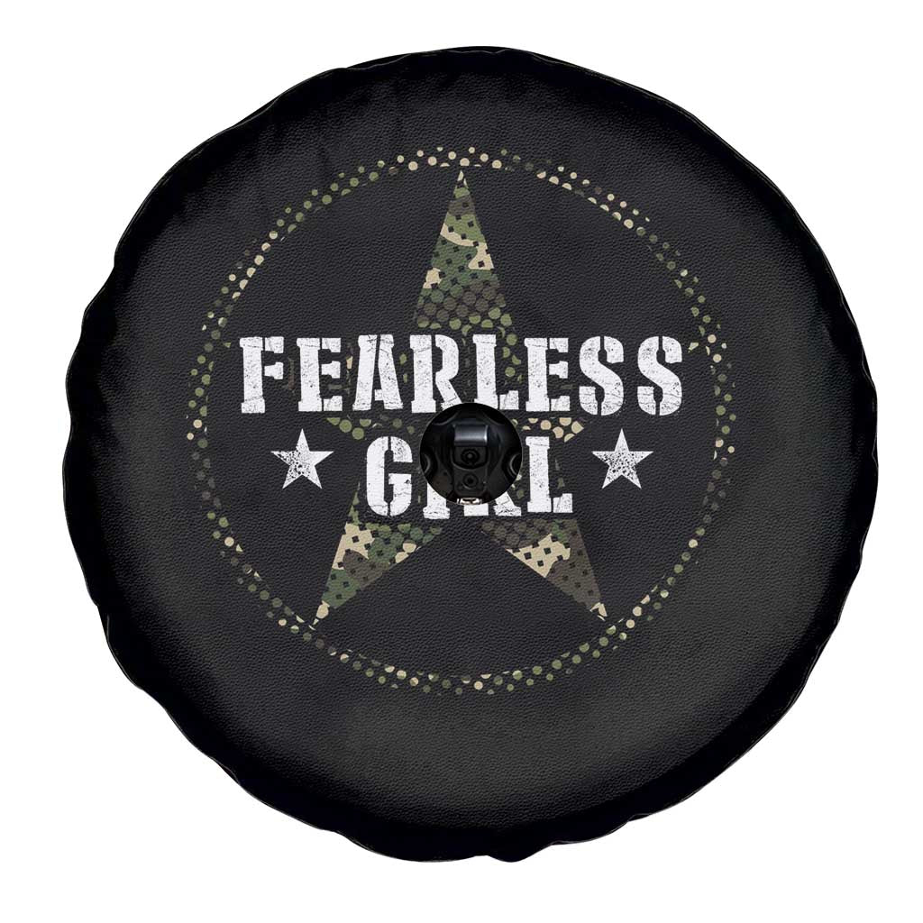 Fearless Girl Camouflage Spare Tire Cover