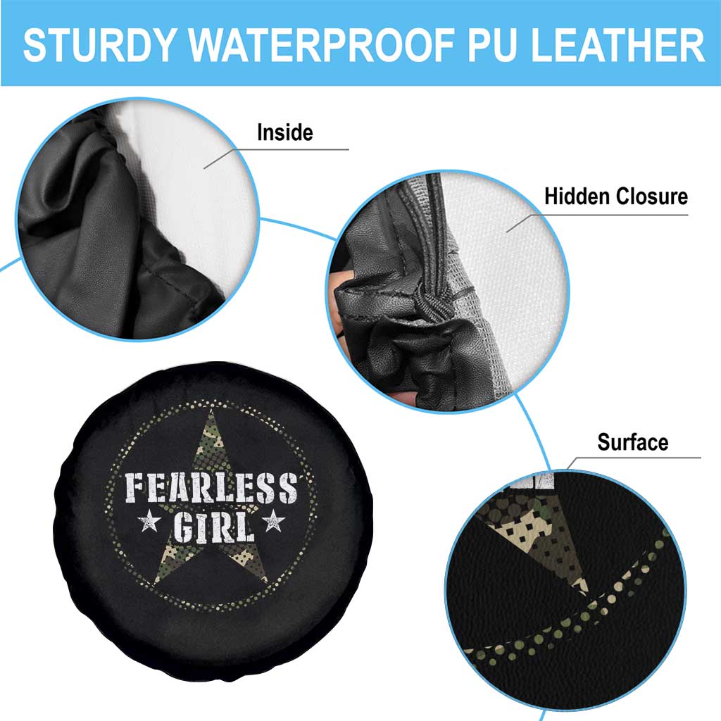 Fearless Girl Camouflage Spare Tire Cover