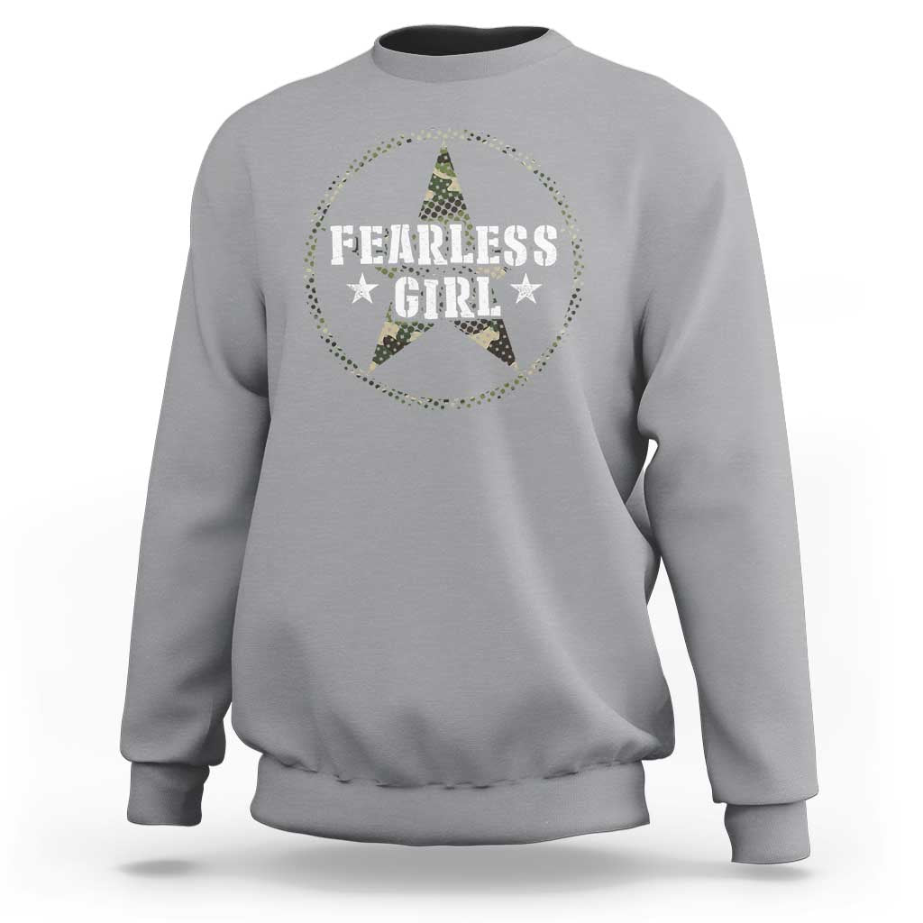Fearless Girl Camouflage Sweatshirt - Wonder Print Shop