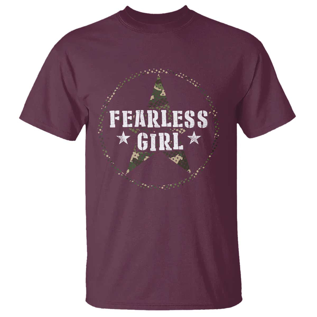 Fearless Girl Camouflage T Shirt - Wonder Print Shop