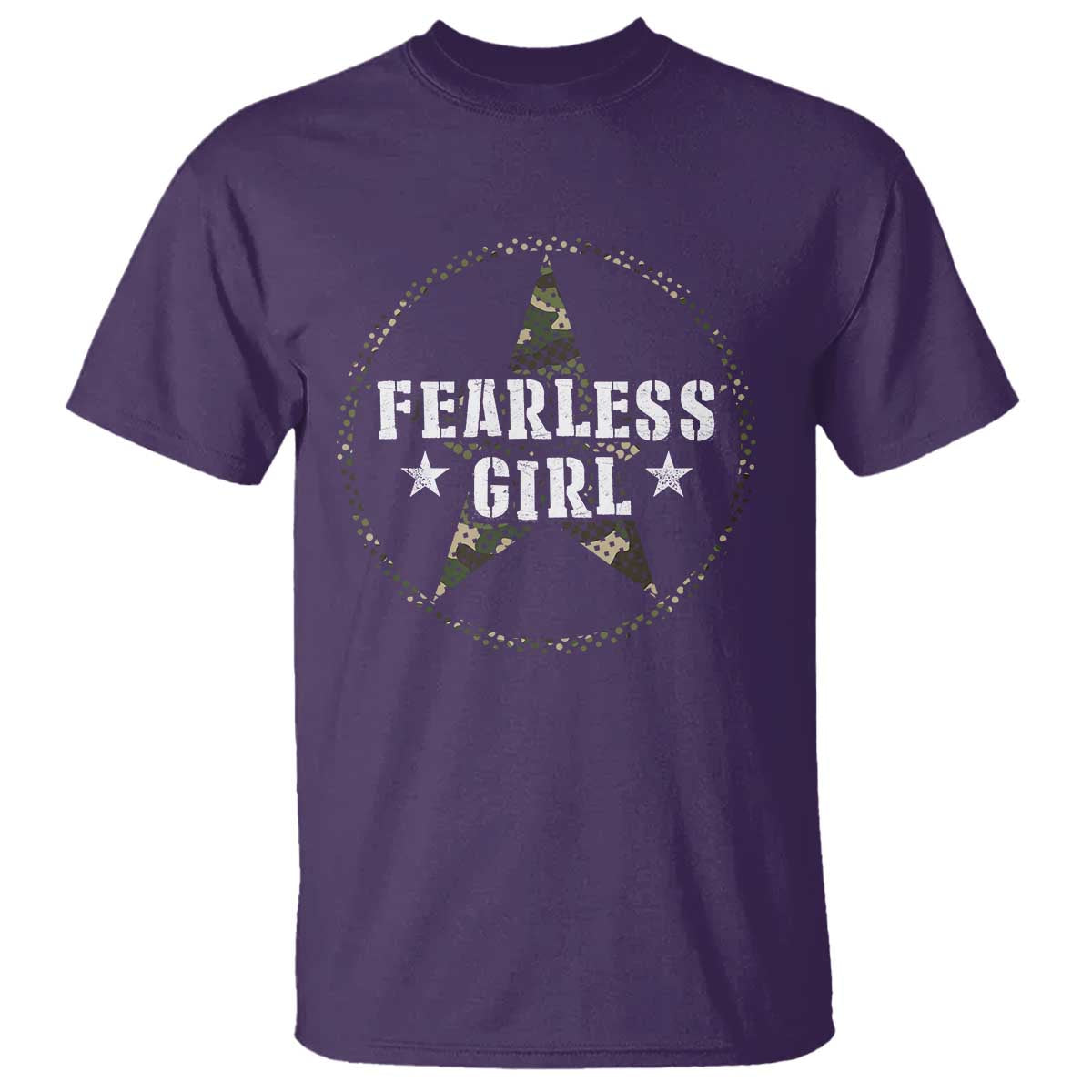 Fearless Girl Camouflage T Shirt - Wonder Print Shop
